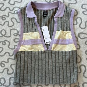 BDG Collard Striped Sleeveless Top